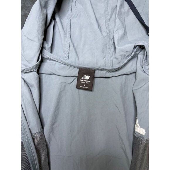 New Balance Athletics Ocean Grey Lightweight Windbreaker Size L - Picture 4 of 6
